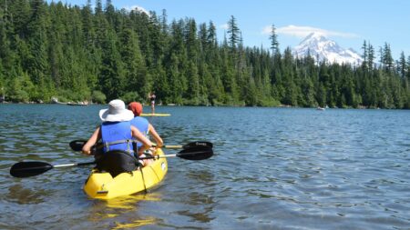 Kayaks on Lost Lake