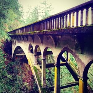 charming historic arched bridge