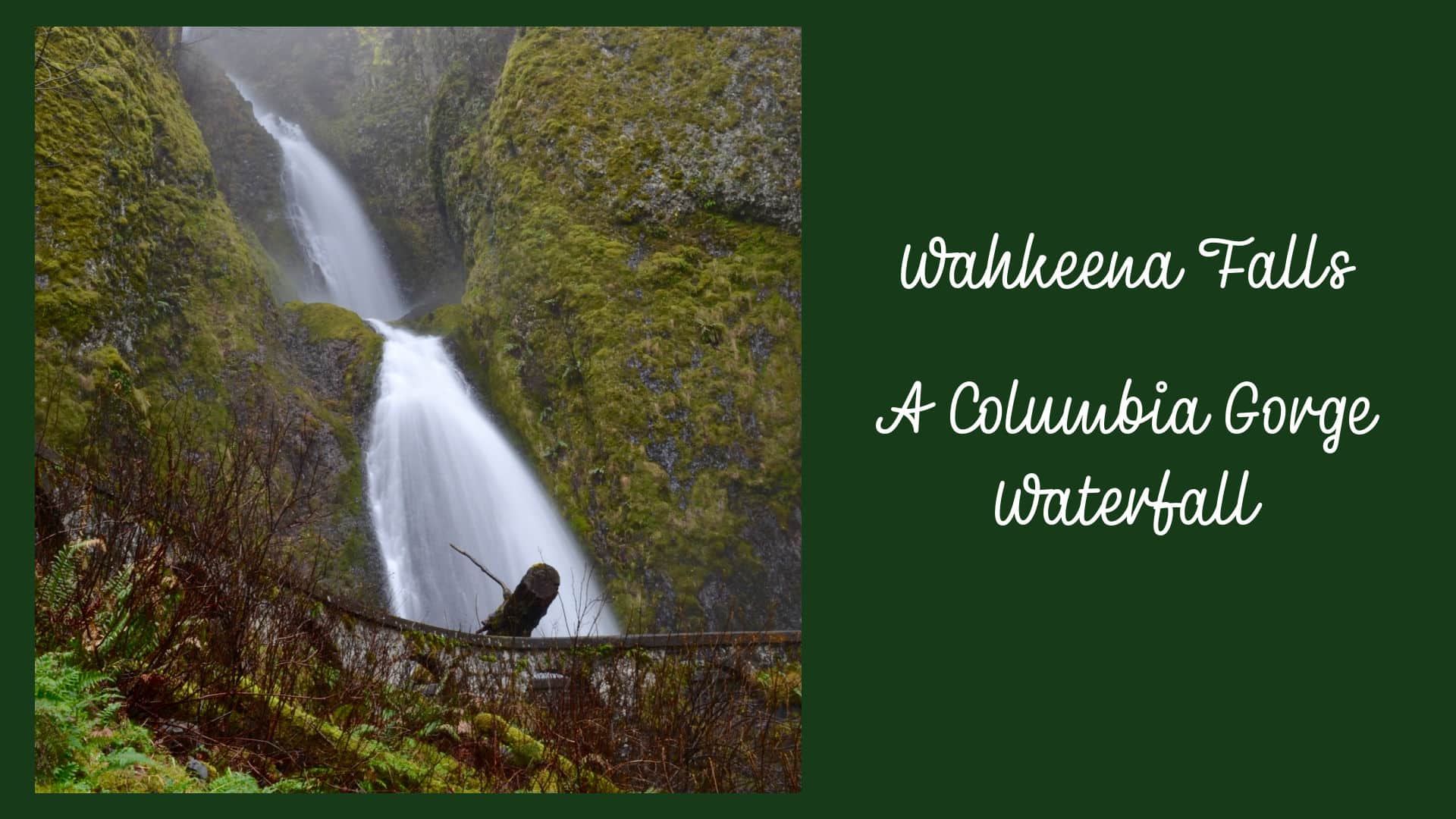 Wahkeena Falls Waterfall in the Columbia River Gorge